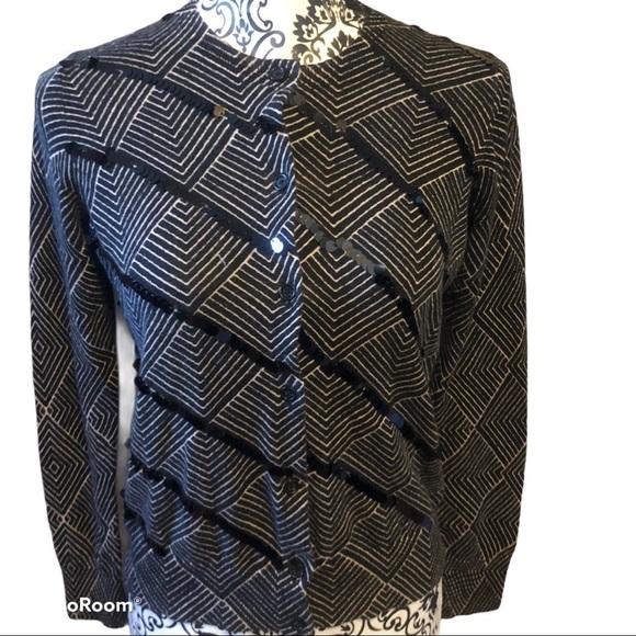 Loft black sequin cardigan - Picture 3 of 8